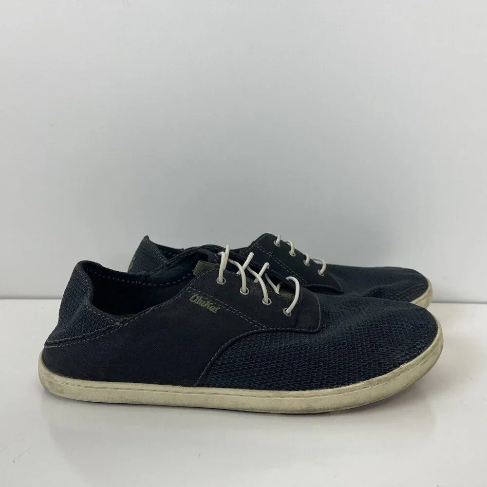 Olukai Nohea Moku Lightweight Slip On Boat Shoes Mesh Blue Mens Size 9